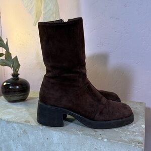 Vintage Hush Puppies Waterproof Suede Boots | Made in Canada | Size 7(Fit Small)